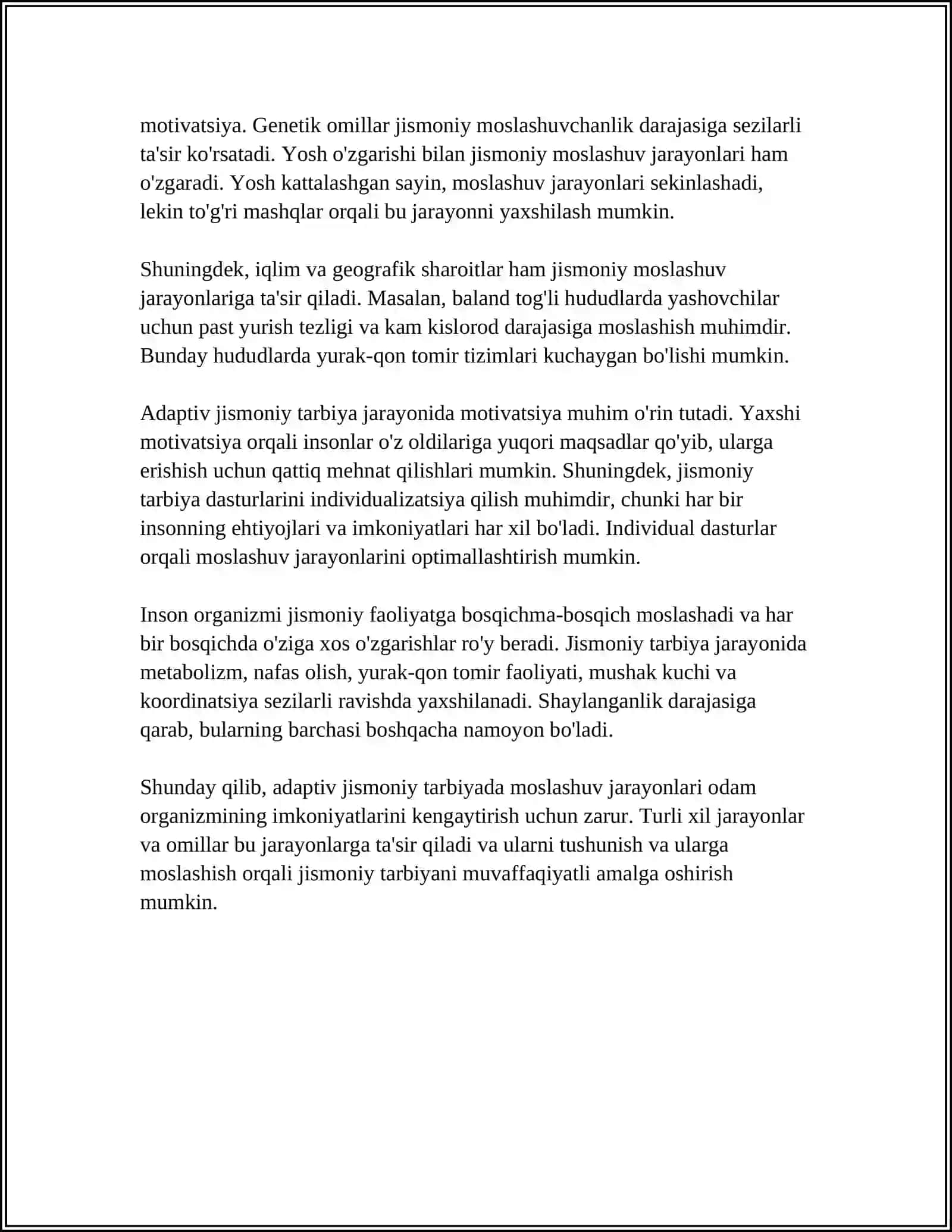 ADAPTIV JISMONIY TARBIYANING ASOSIY TARKIBIY QISMLARI (TURLARI) 4