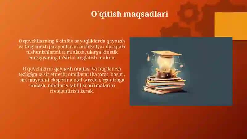 Qaynatish va bug'lanish metodikasi 4