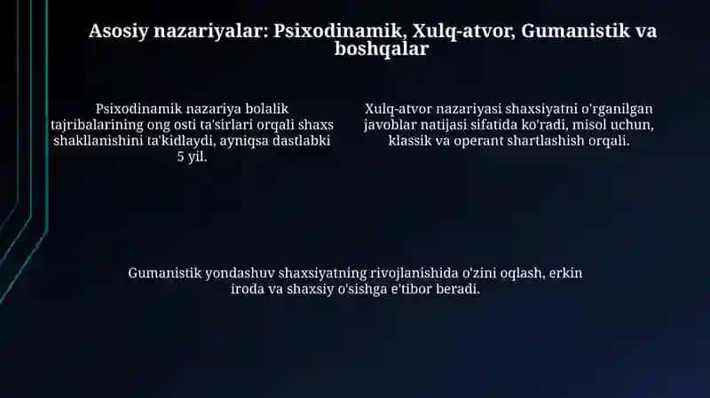 Chet el psixologiyasida shaxs nazariyasi 4