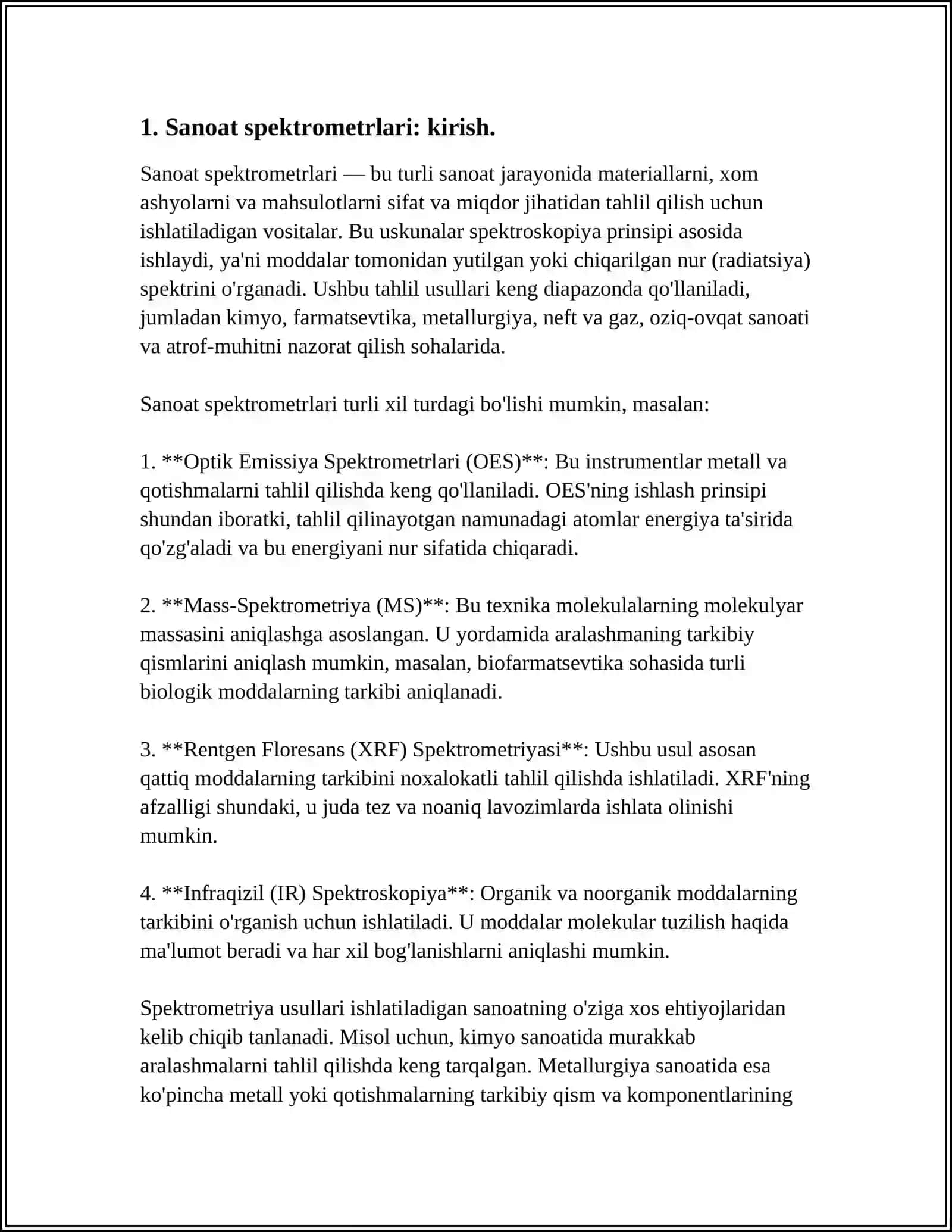 Sanoat Spektrometrlari 4