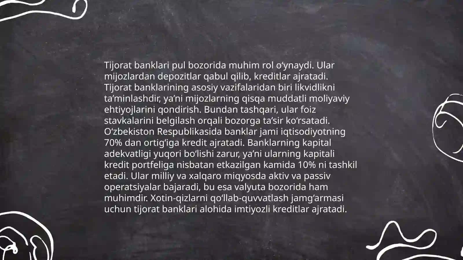 Davlat, tijorat banklari, korxonalar va boshqalarning pul bozori ishtirokchisi sifatidagi ahamiyati 4