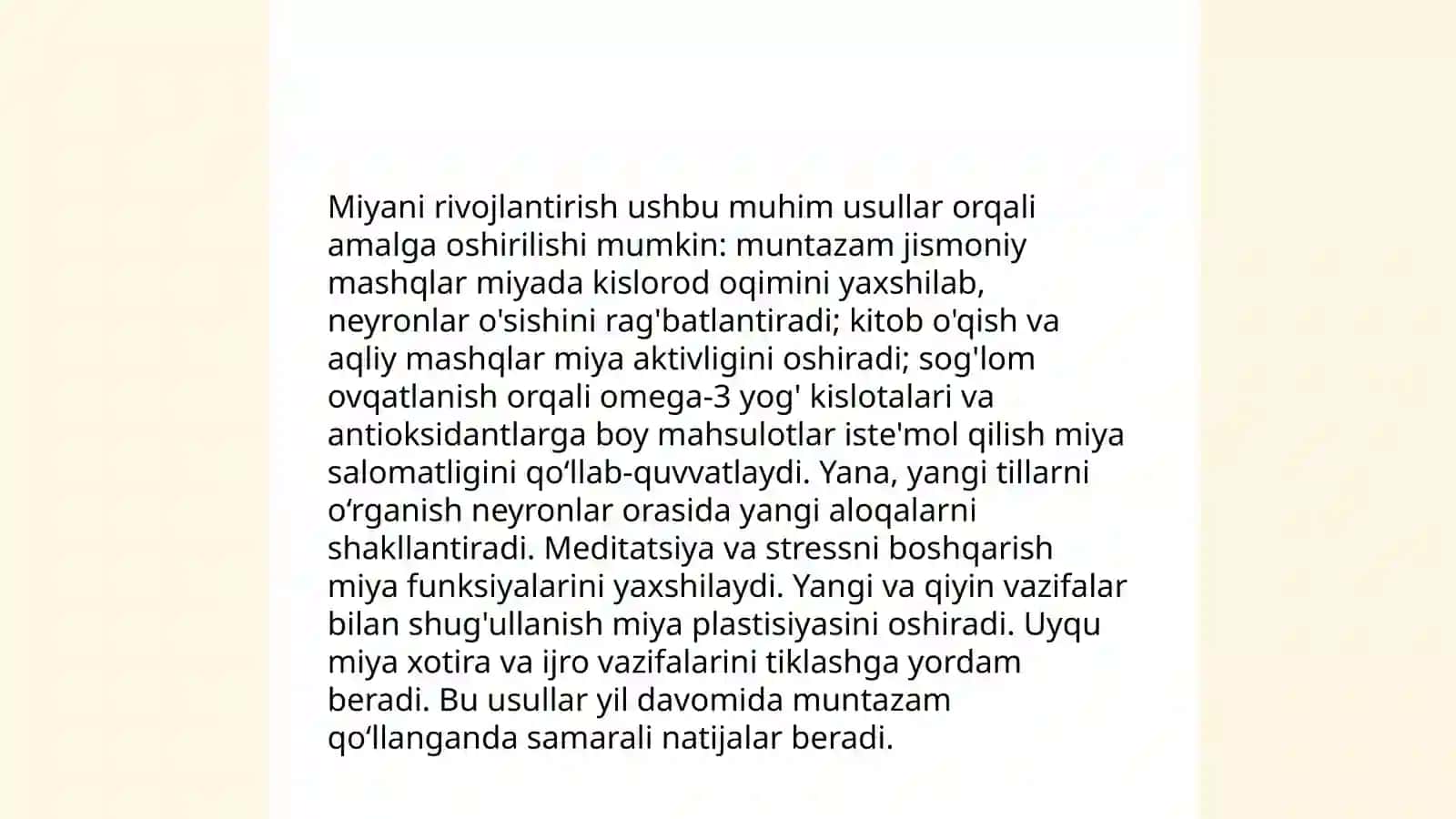 Miya va psixika funksiyalari 4