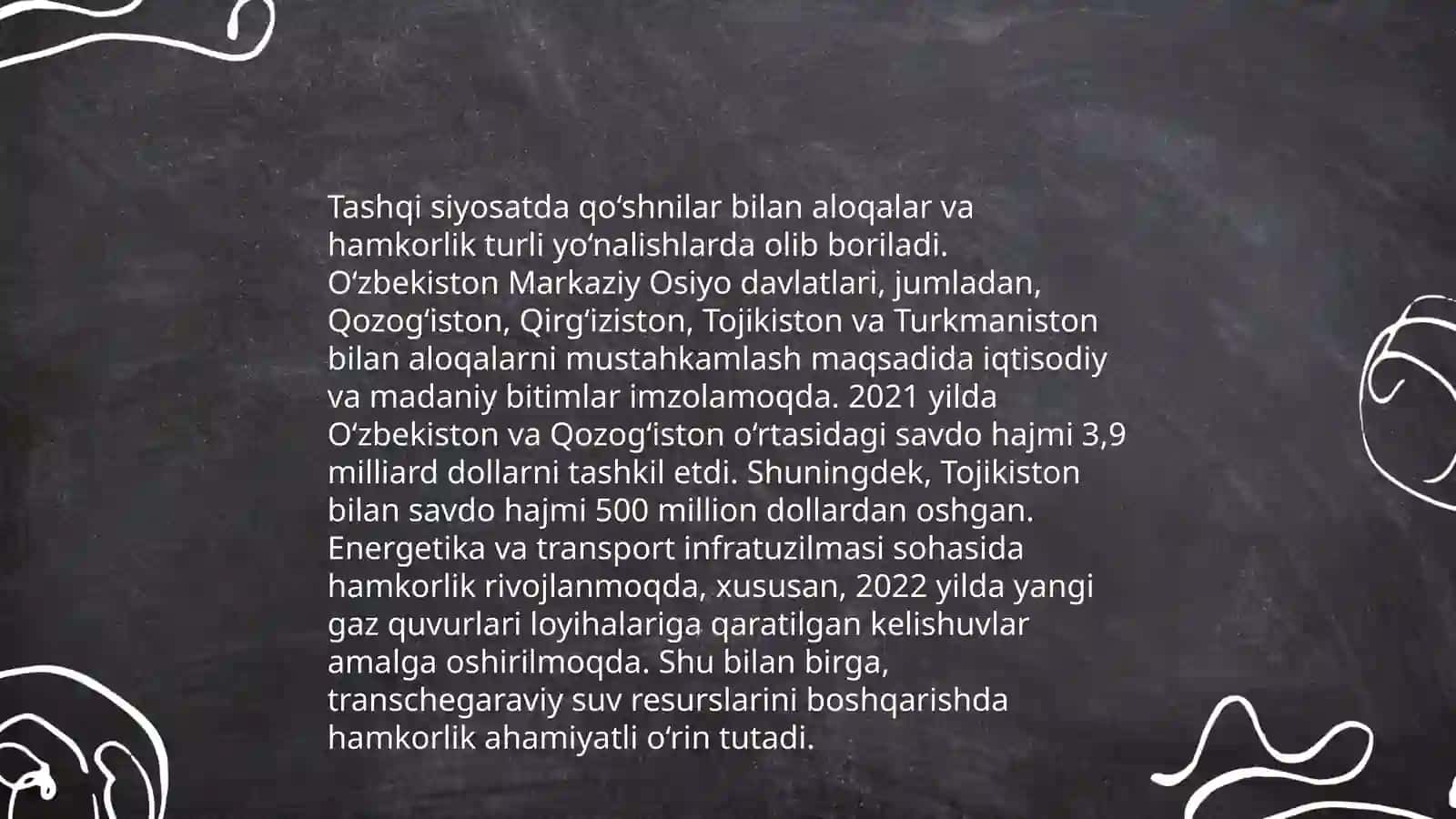 O'zbekistonning Markaziy Osiyoda tinchlik va barqarorlikni ta'minlashdagi o'rni Norqulov Bekshod 4