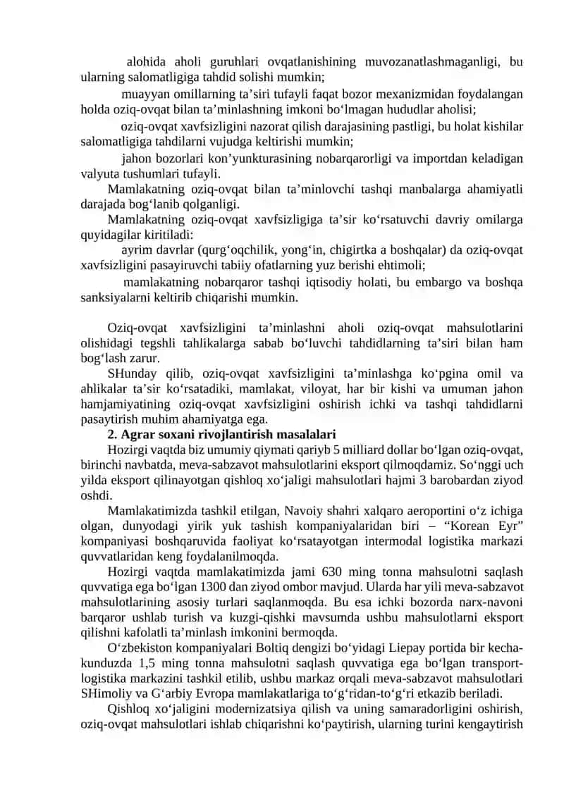 Oziq-ovqat xavfsizligi omillari va uni ta’minlash yo’llari 4