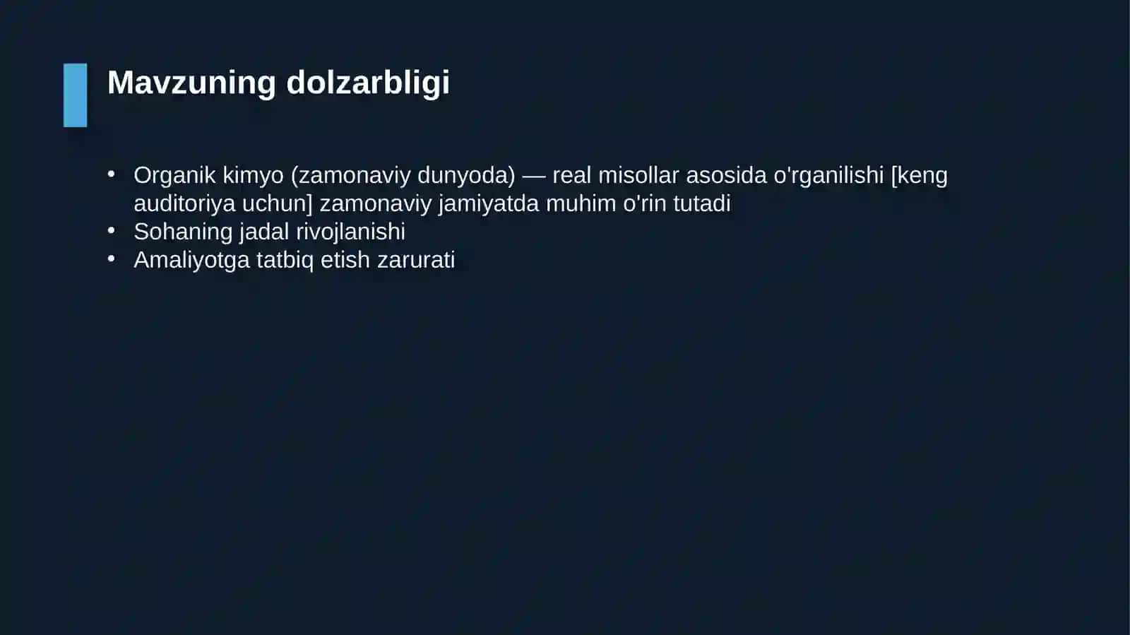 Organik kimyo (zamonaviy dunyoda) — real misollar asosida o'rganilishi [keng auditoriya uchun] 4