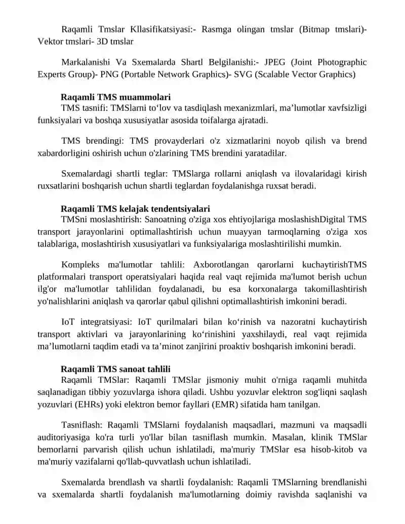 Raqamli Tmslar Kllasifikatsiyasi, Markalanishi Va Sxemalarda Shartl Belgilanishi 4