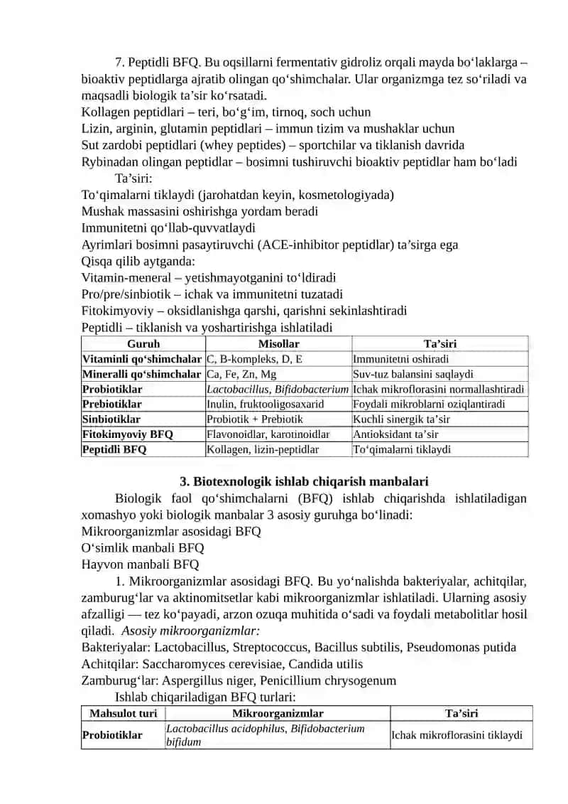 Biologik faol qo‘shimchalarning mohiyati va ahamiyati 4