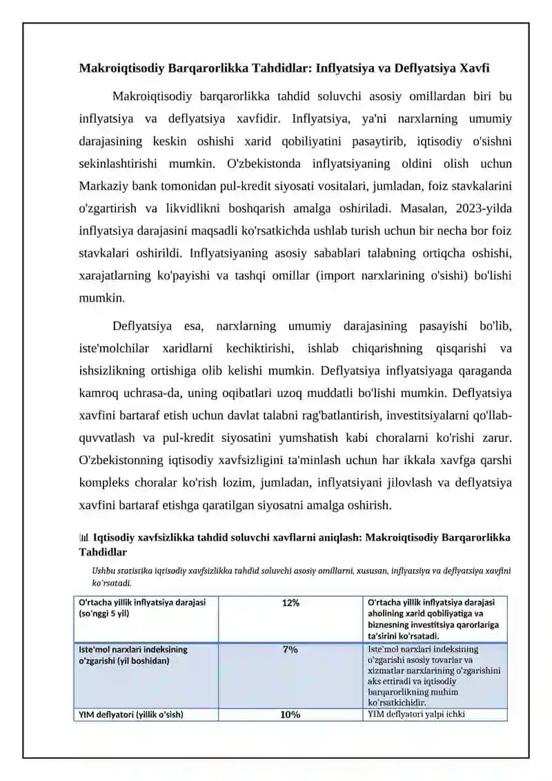Iqtisodiy xavfsizlikka tahdid soluvchi xavflarni aniqlash va baholash 4