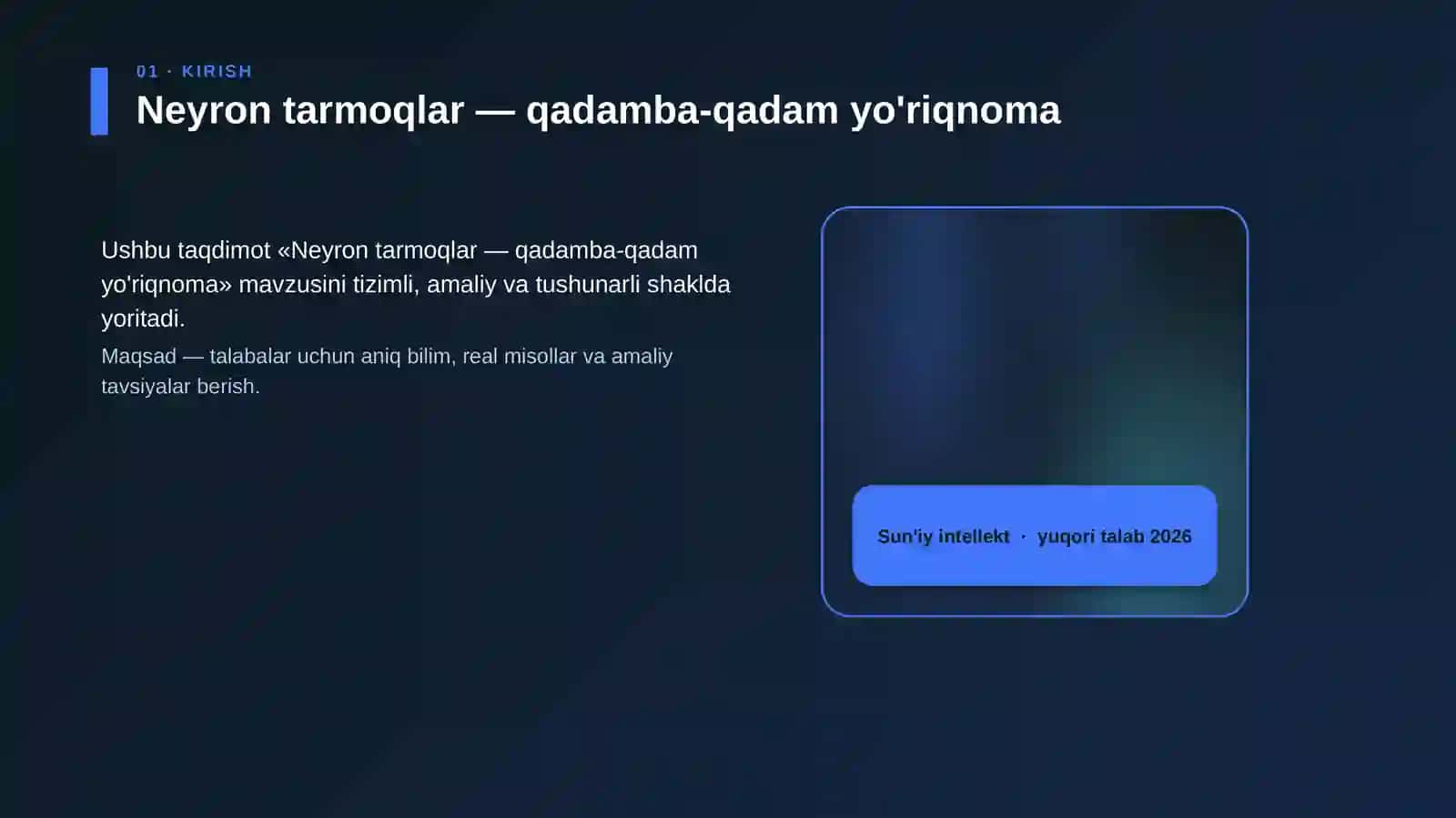 Neyron tarmoqlar — qadamba-qadam yo'riqnoma 4