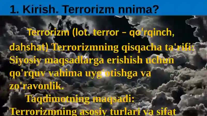 Terrorizmning turlari (siyosiy, ijtimoiy, diniy) 4