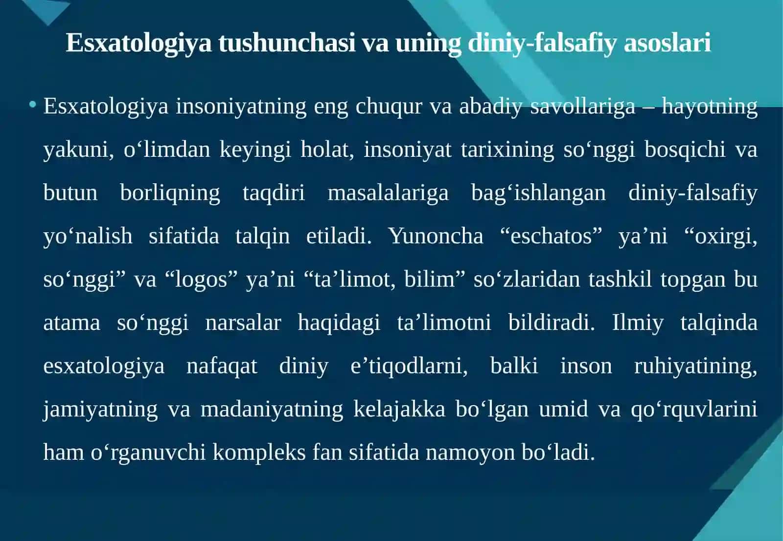 Esxatologiyaning Mohiyati: Qiyomat va Oxirat Dunyosi 4