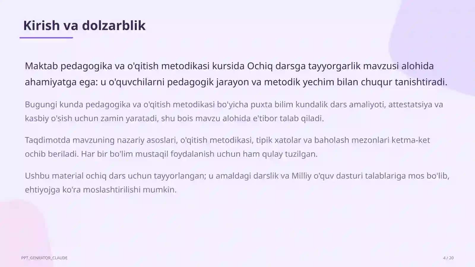 Ochiq darsga tayyorgarlik 4