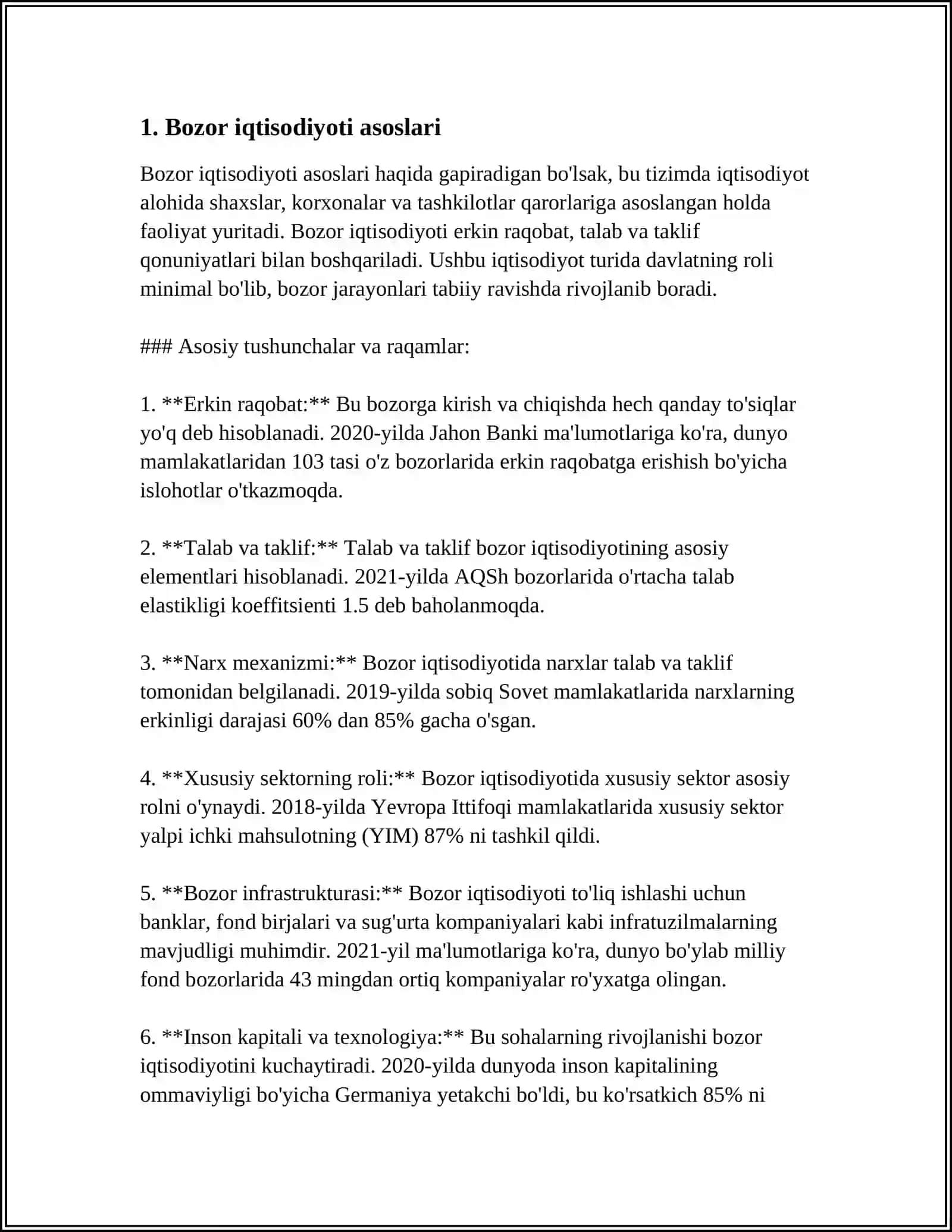 BOSHLANGʻICH IQTISODIY HOLATNI SHAKLLANTIRISH 4