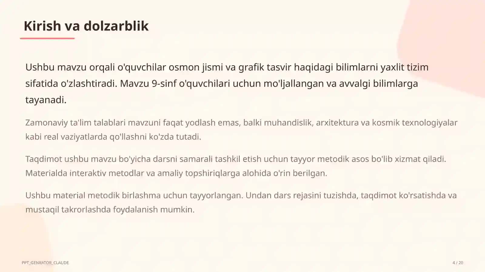 Quyosh sistemasi: sayyoralar va ularning yo'ldoshlari (9-sinf) 4