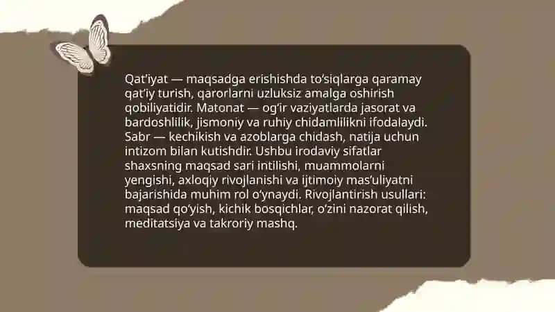 Shaxs va uning irodaviy sohasi 4