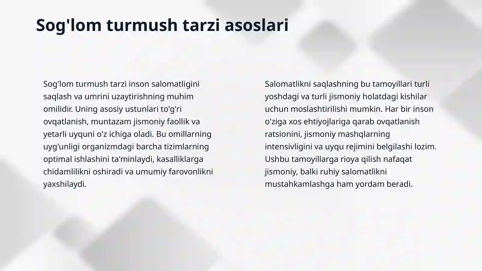 Sog'lom turmush tarzi va zararli odatlarning oqibatlari 4