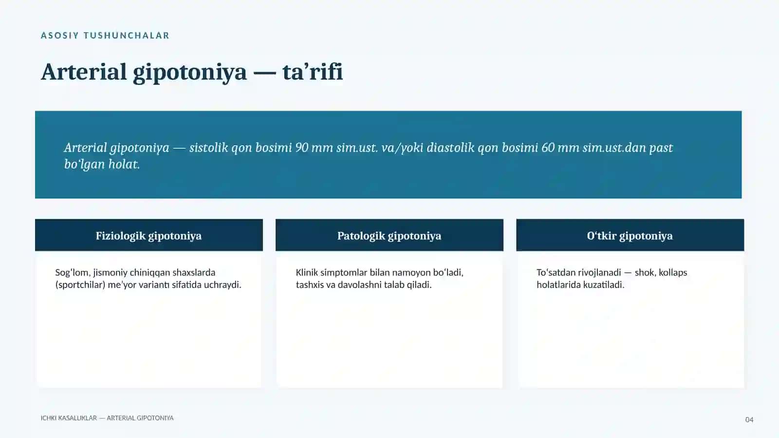ICHKI KASALLIKLAR FANIDAN TAQDIMOT 4