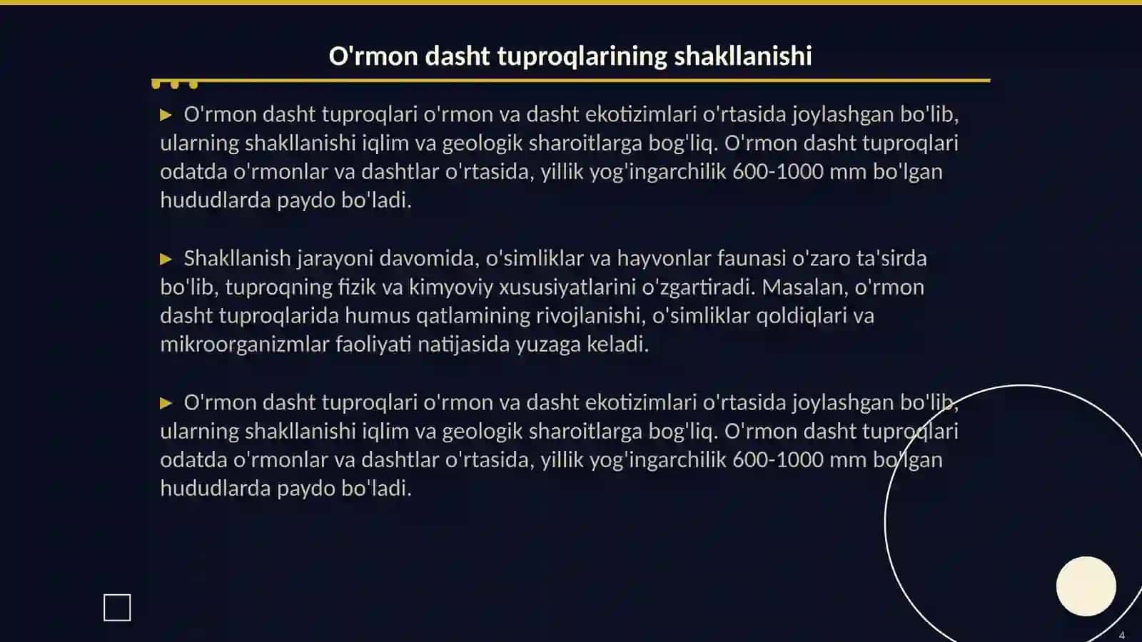 O'rmon va o'rmon dasht tuproqlari 4