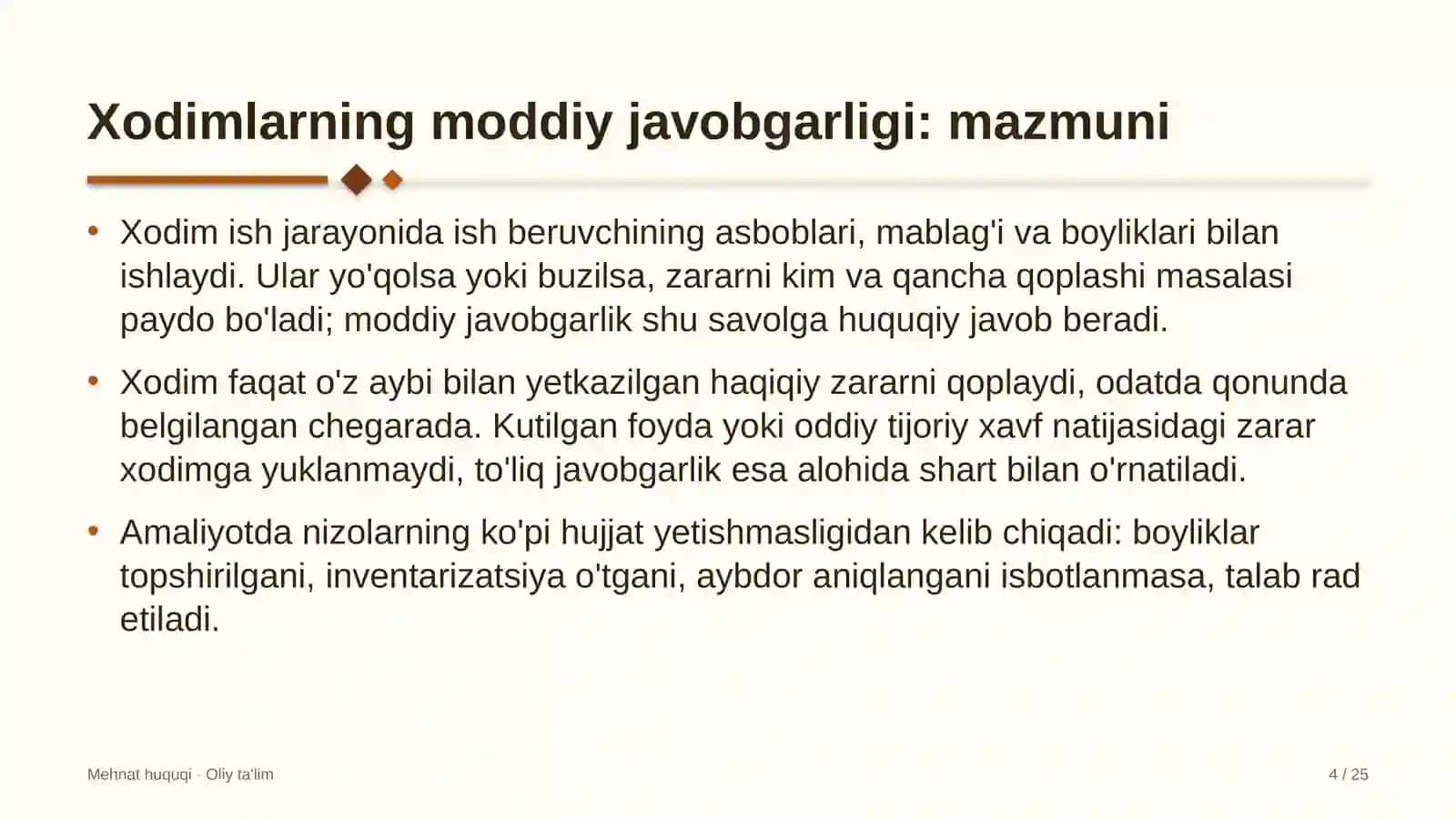 dorivor o'simliklar yetishtirishda xodimlarning moddiy javobgarligi 3944 4