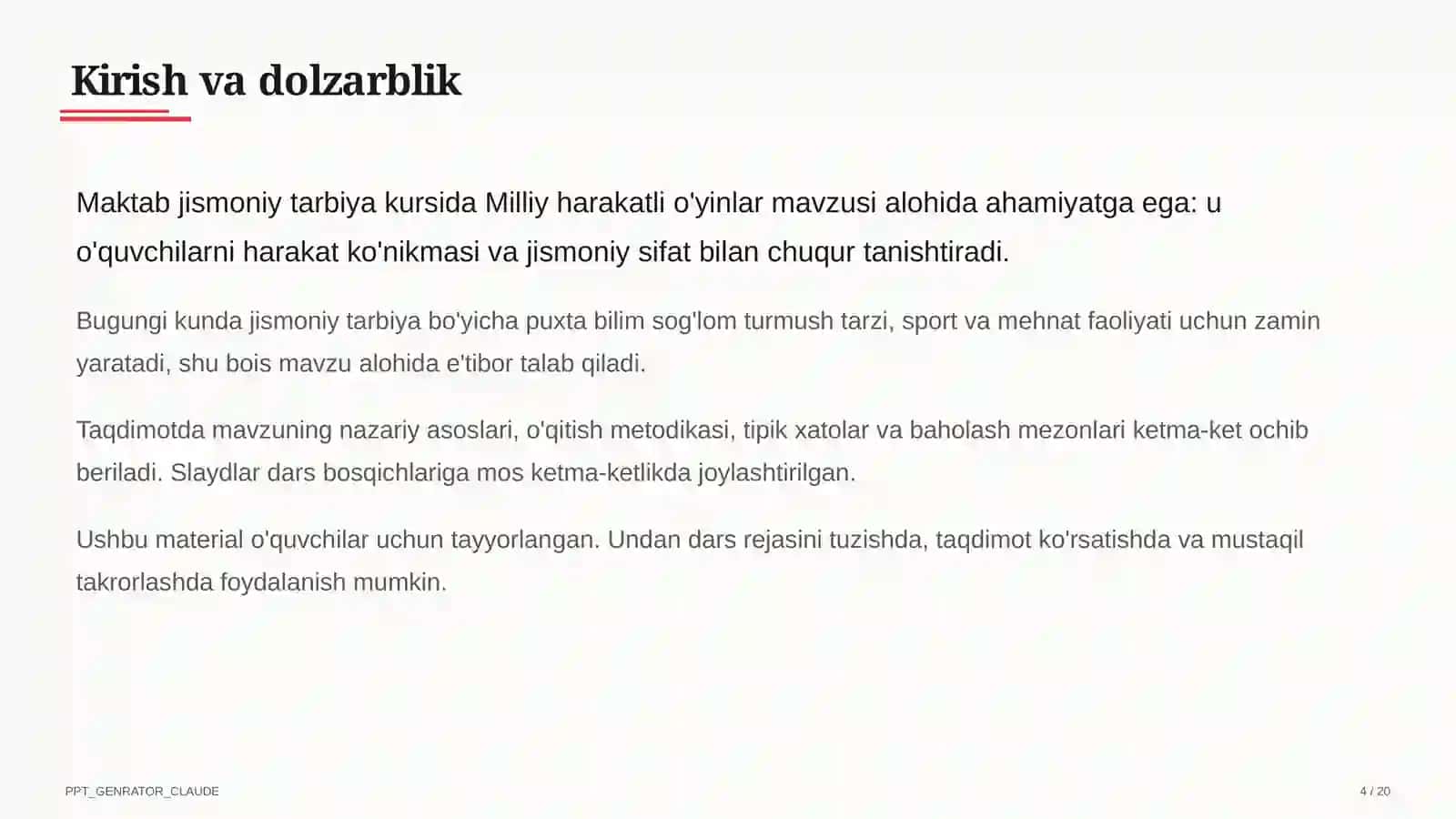Milliy harakatli o'yinlar (4-sinf) 4