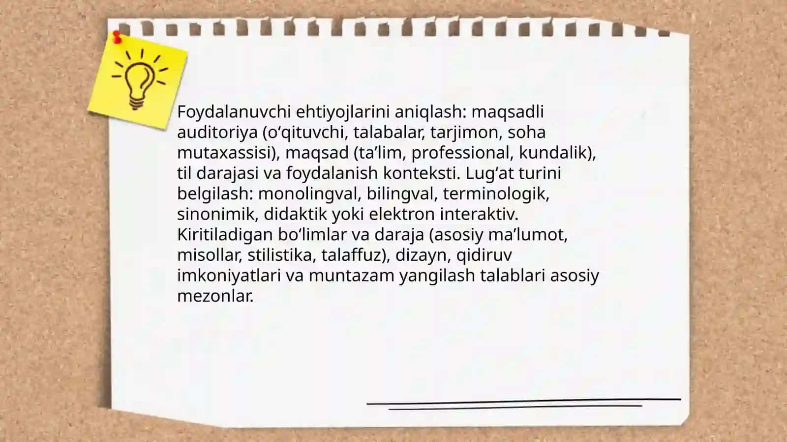 Lugʻat tuzish tamoyillari 4