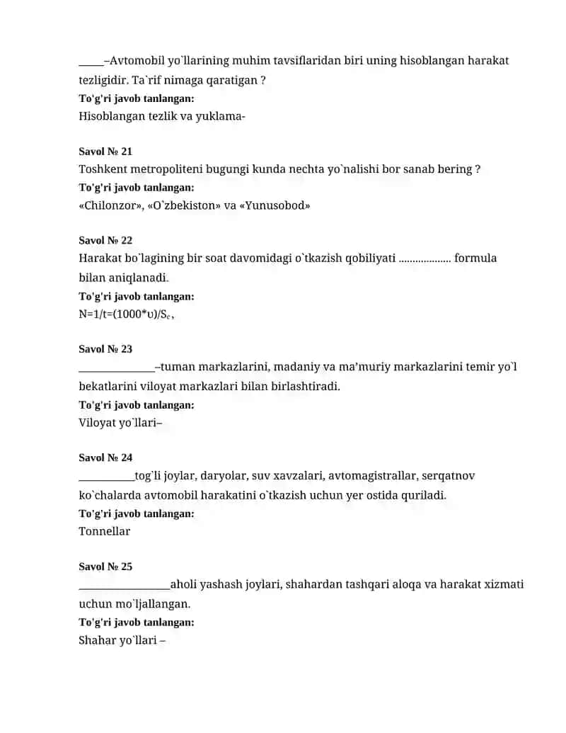 Umumdavlat axamiyatiga ega bo`lgan yo`llar 4