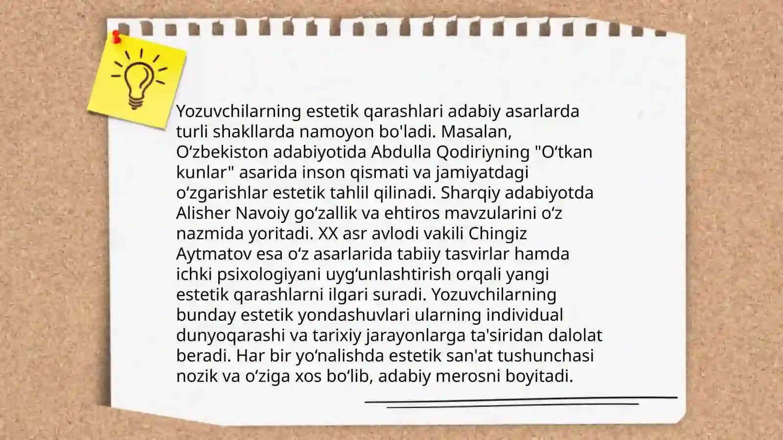 Badiiy asarlarning estetik doni shakllantirishdagi roli 4