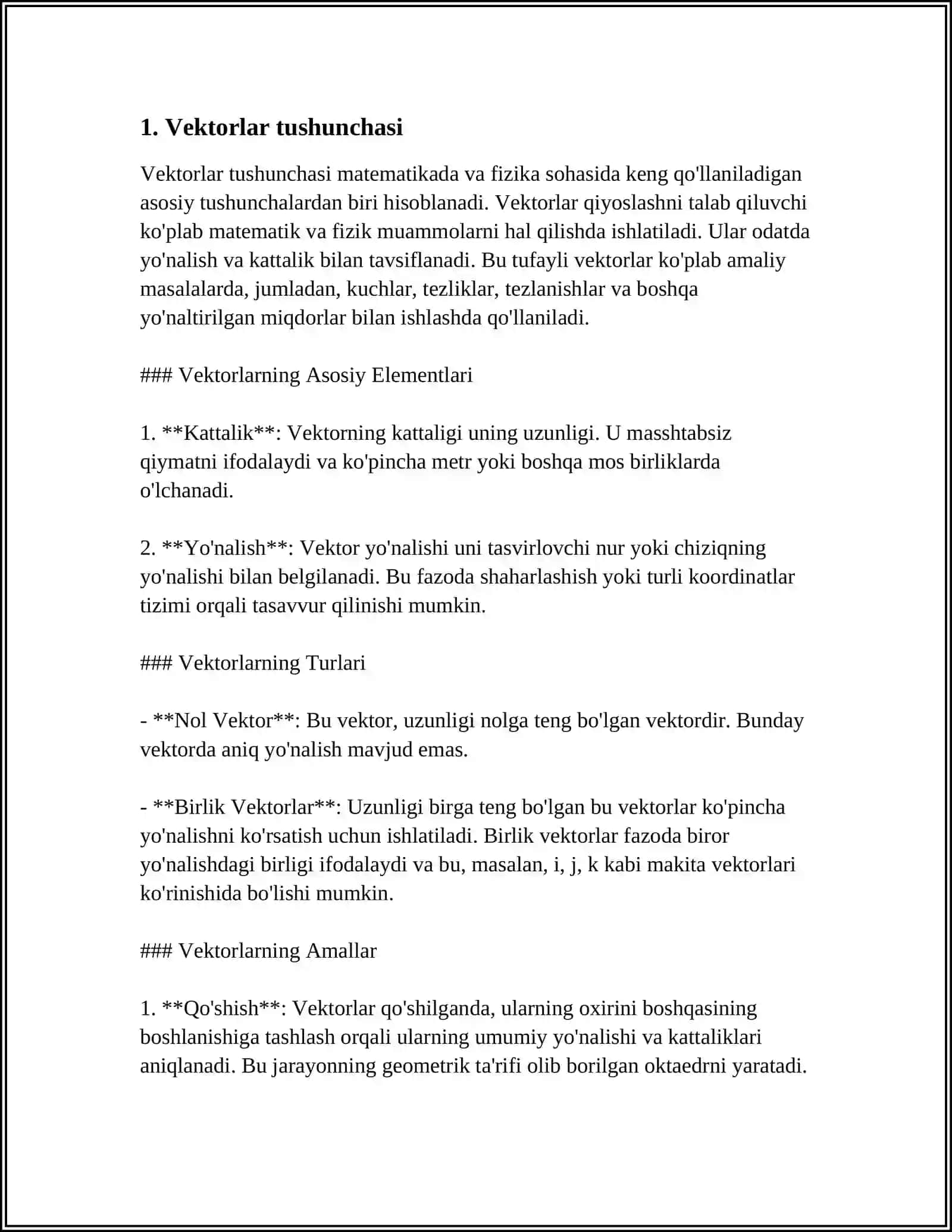 VEKTORLAR GRAFIKANING MATEMATIK ASOSLARI 4