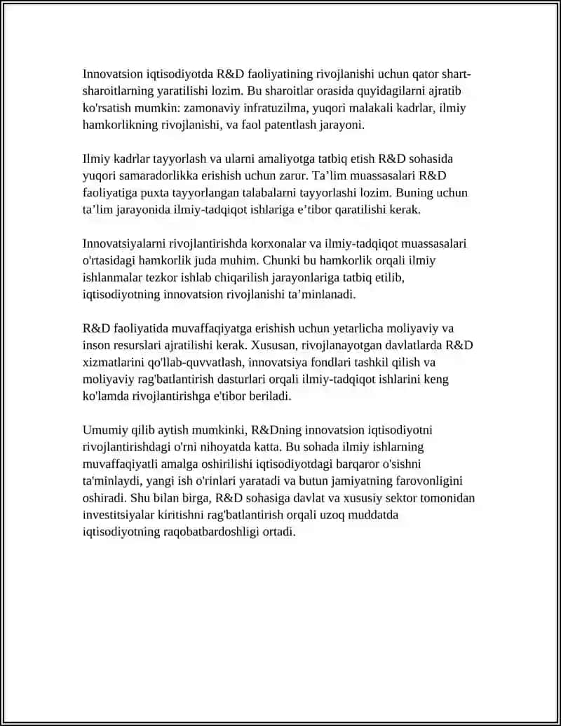 INAVATSION IQTISODIYOTNI RIVOJLANTIRISH OMILLARI 4