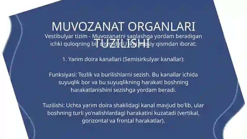 Vibratsiyaning eshitish va muvozanat organlari tuzilishiga tasiri 4