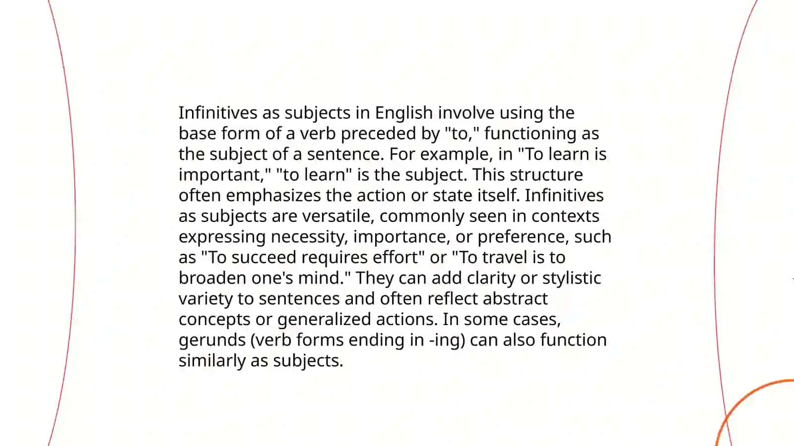Uses of Infinitives in English 4
