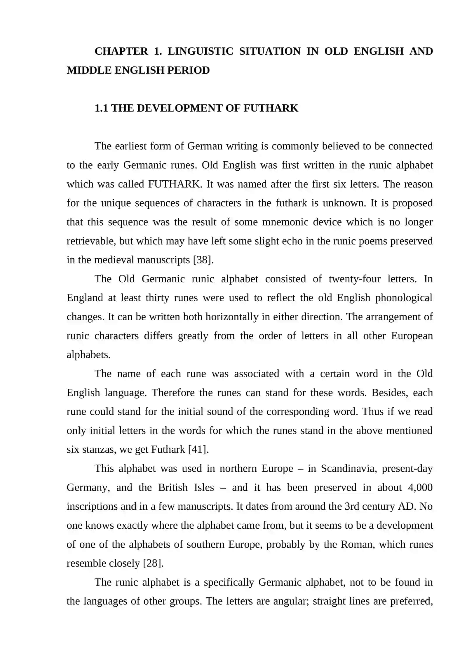 Usage of vocabulary in M. E 4