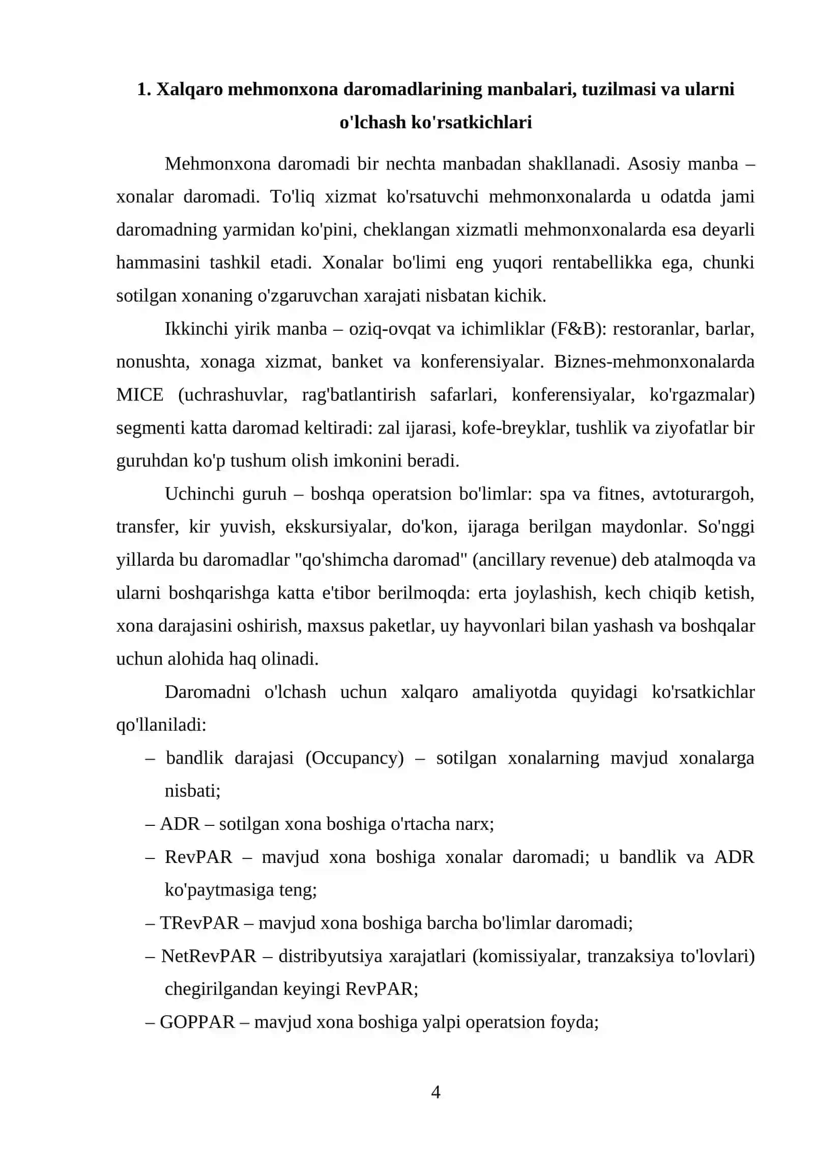 Xalqaro mehmonxonalarda daromadlarni boshqarish 4