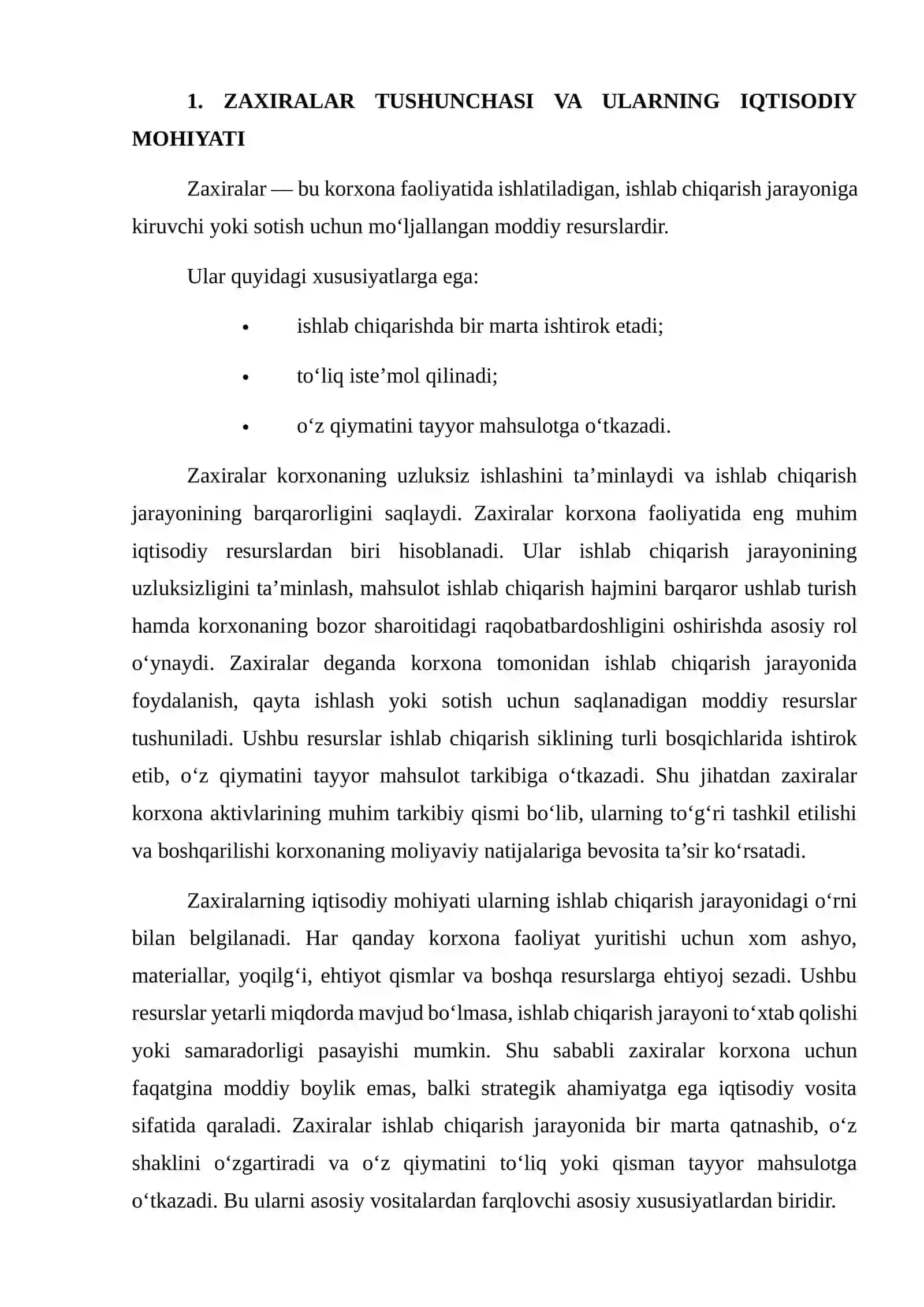 Zaxiralar VA Ularning Maliyaviy Hisobotdagi Aks Etishi 4