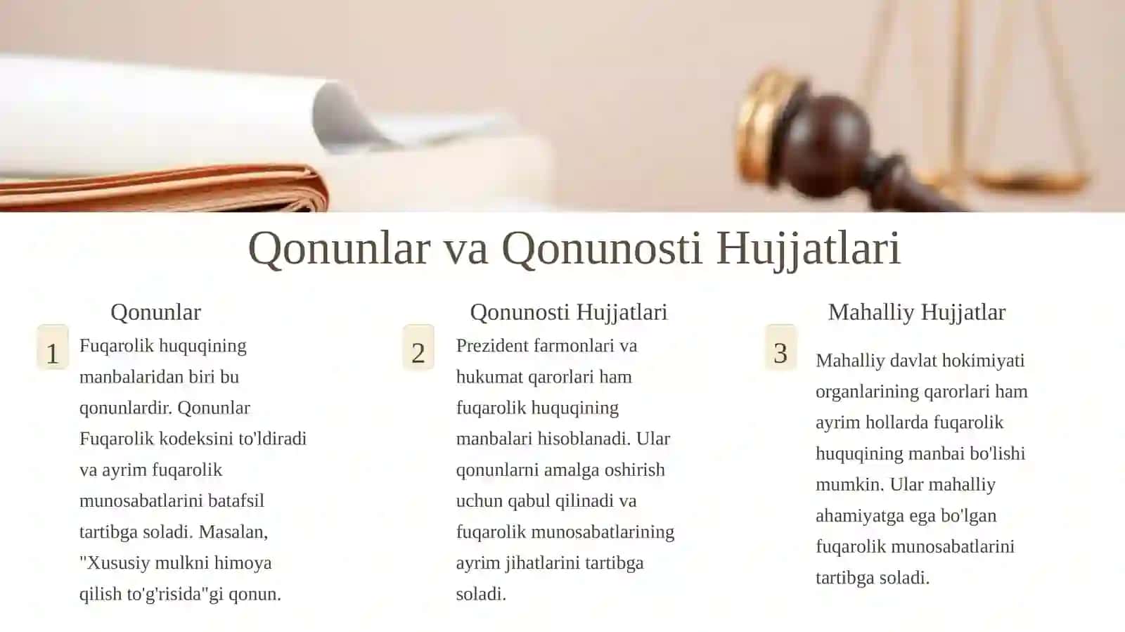 Fuqarolik huquqining manbalari: Tushuncha va Turlari 4
