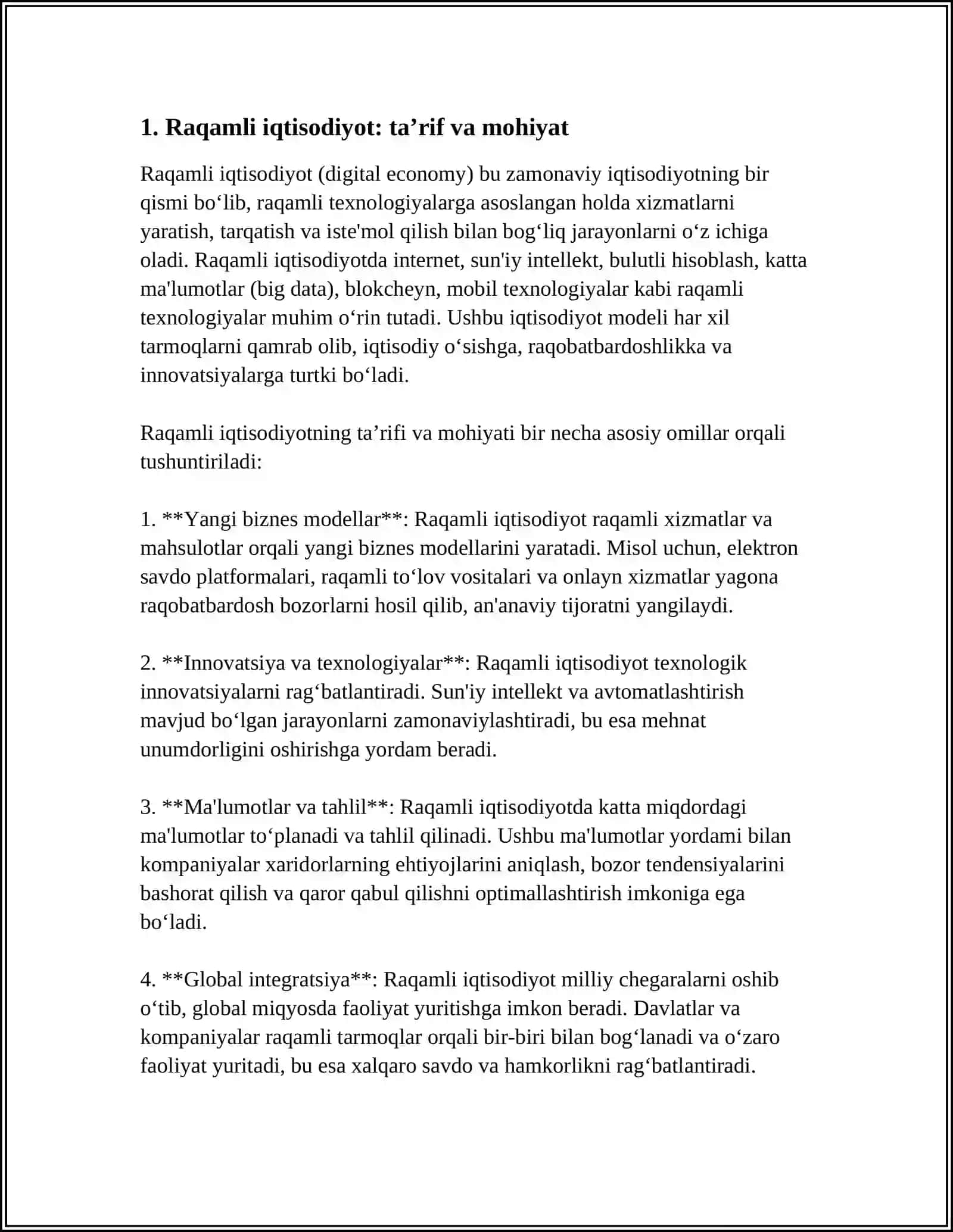 RAQAMLI IQTISODIYOTNING MOHIYATI VA XUSUSIYATI 4