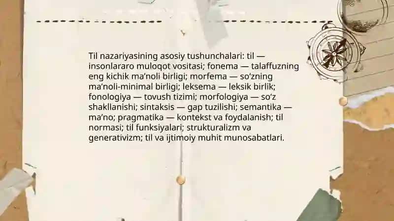 Umumiy tilshunoslik va tilshunoslik nazariyasi 4