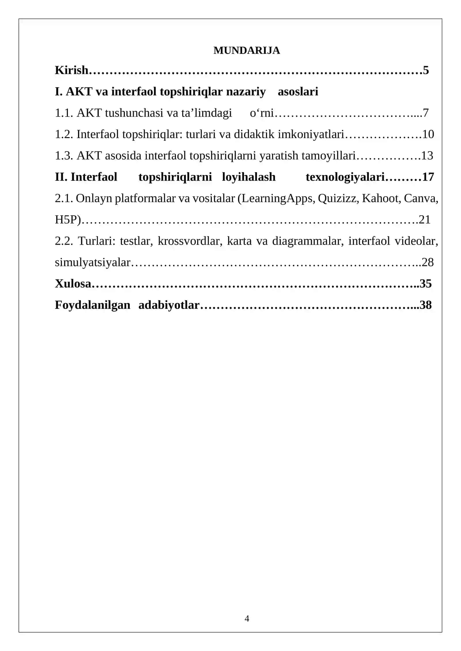 AKT asosida interfaol topshiriqlar 4