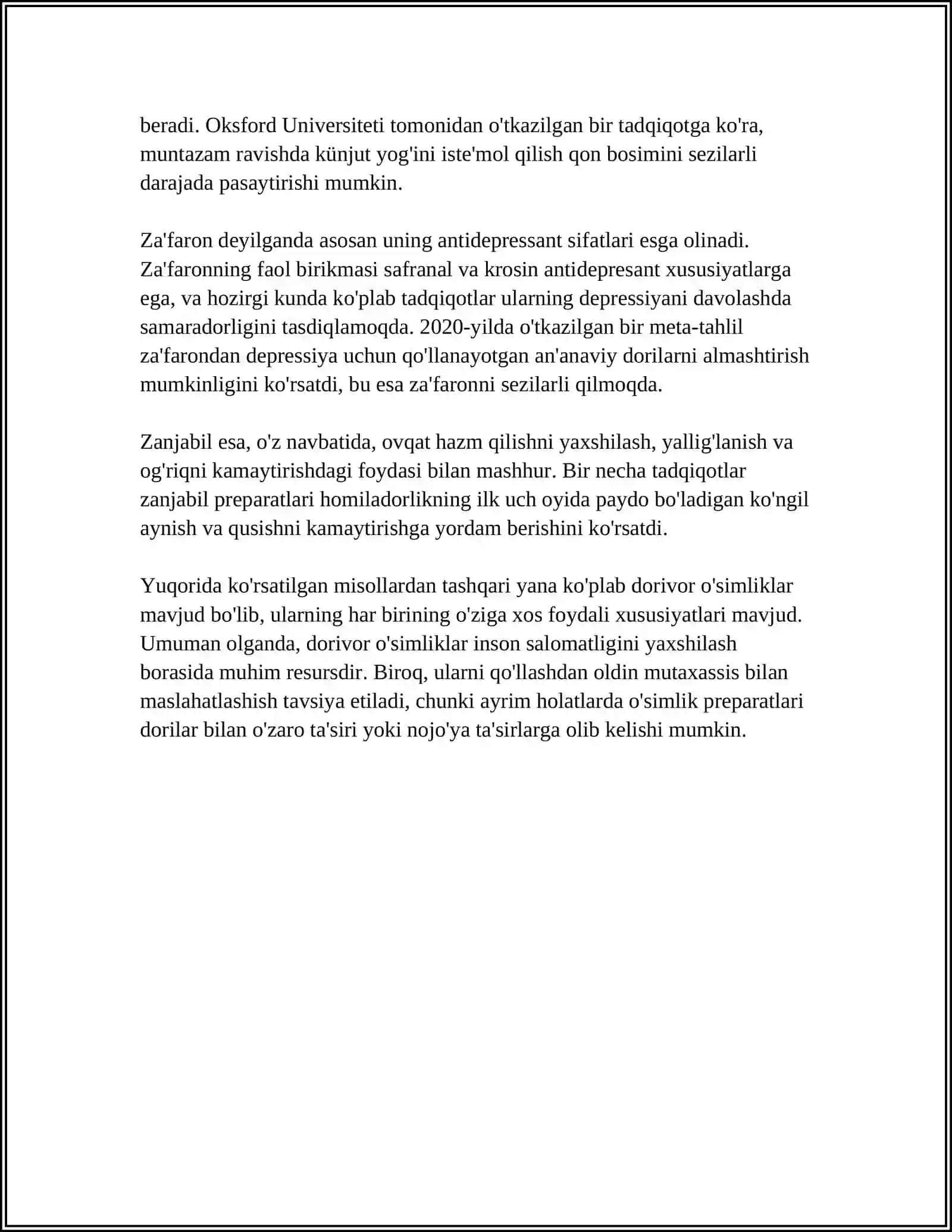FOYDALI O'SIMLIKLAR VA ULARNING AHAMIYATI 4
