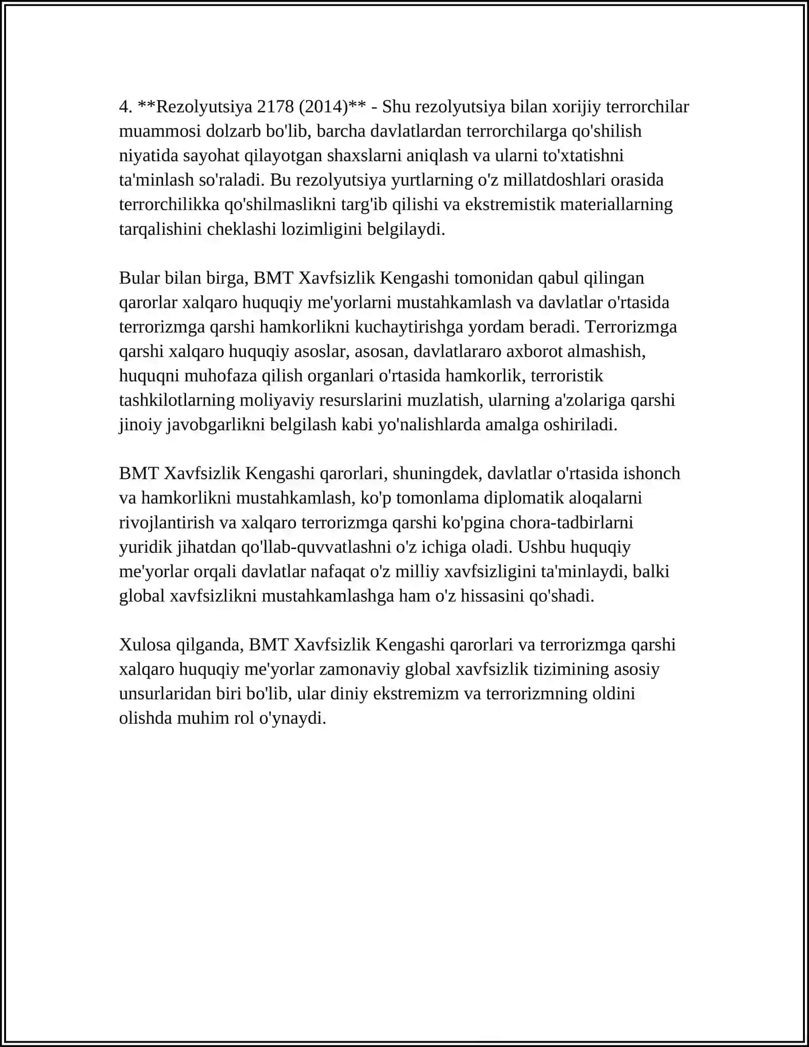 DINIY EKSTREMIZM VA TERRORIZMGA QARSHI KURASHNING XALQARO ASOSIY HUQUQIY ASOSLARI 4