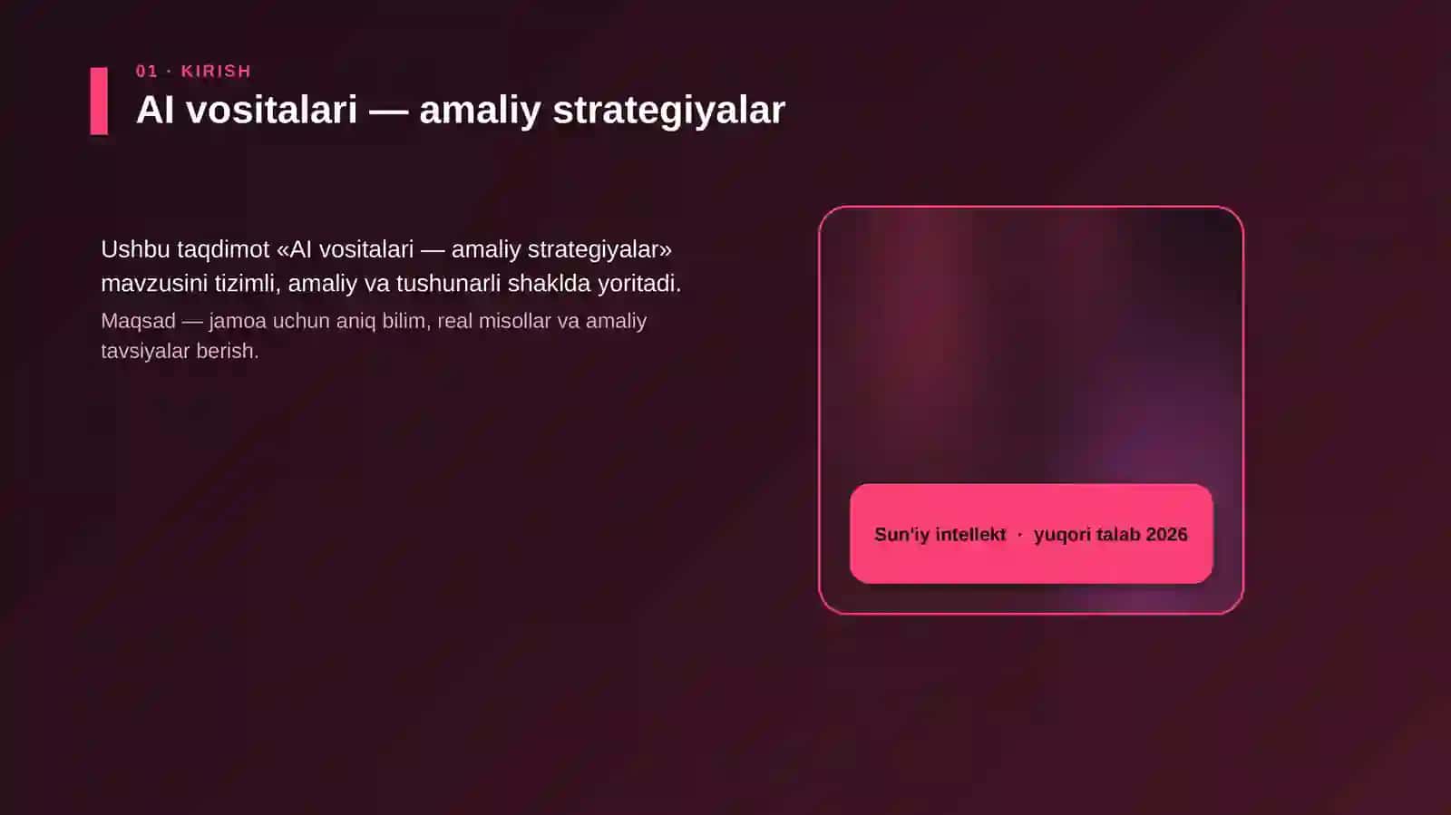 AI vositalari — amaliy strategiyalar 4