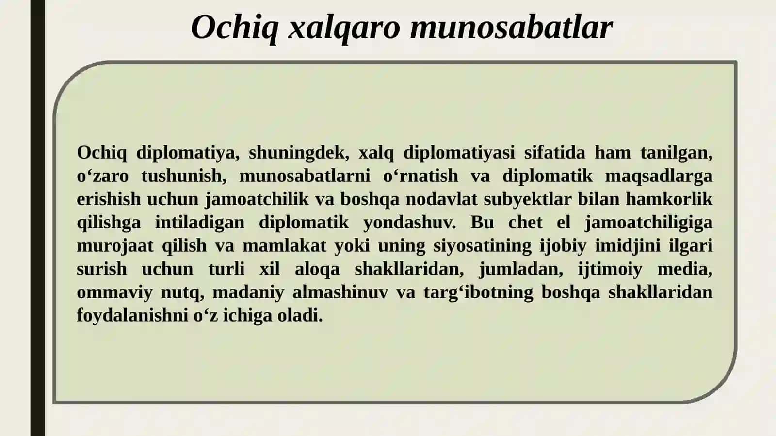 Xalqaro munosabatlar ishtirokchilarining maqsadlari, vositalari va strategiyalari. 4