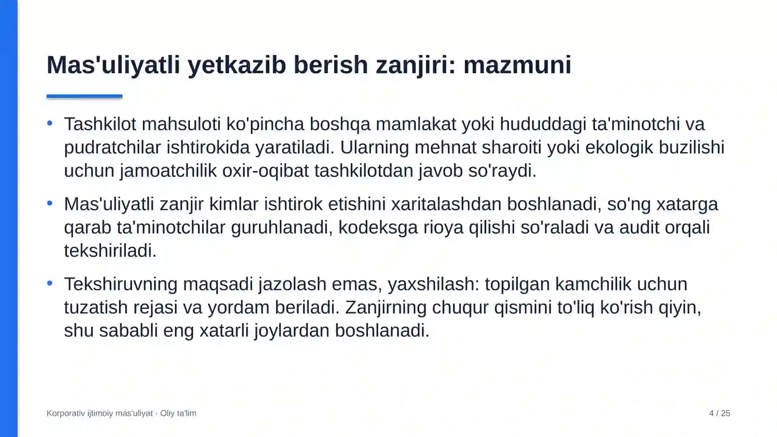 Kasaba uyushmalarida mas'uliyatli yetkazib berish zanjirini shakllantirish 4