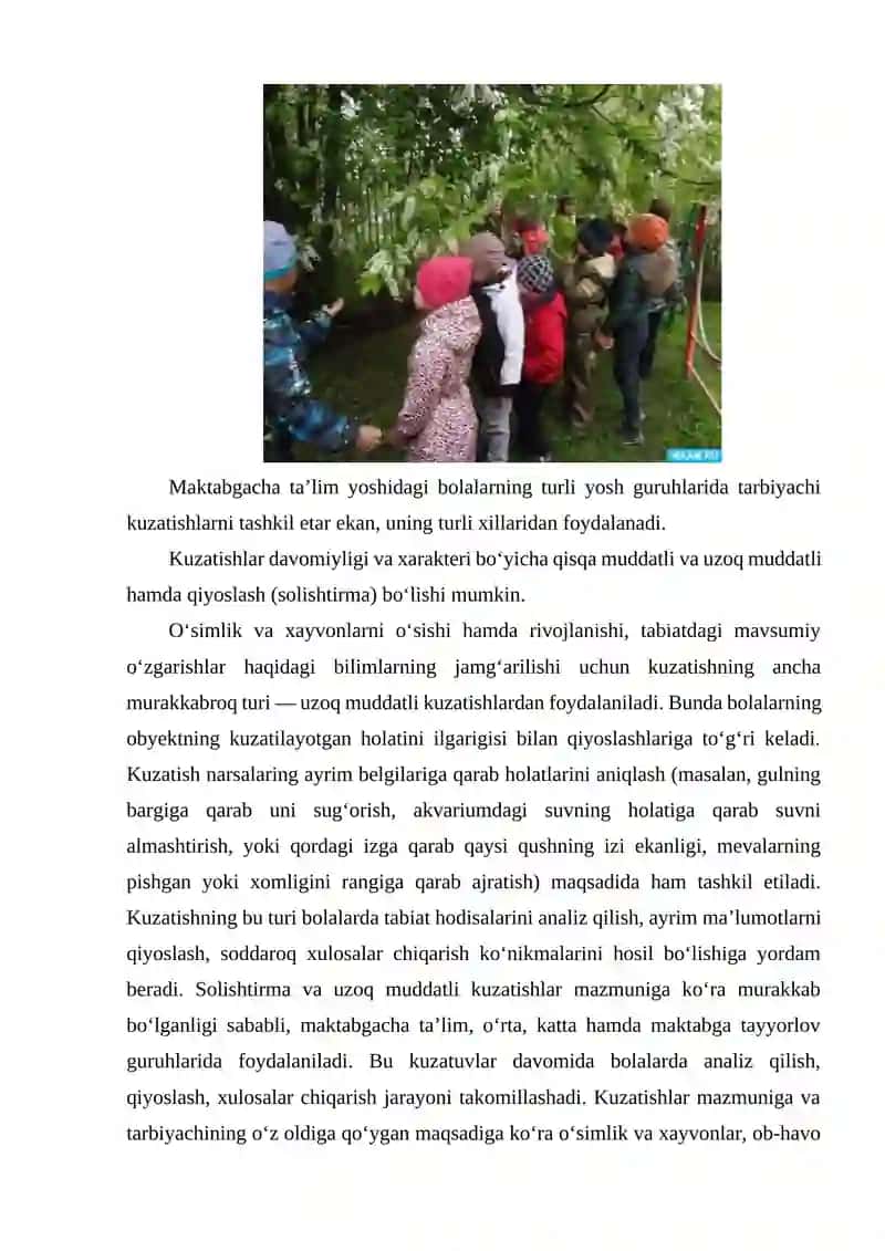 Tabiat bilan tanishtirishda og’zaki metodning o’ziga xos xususiyatlari 4