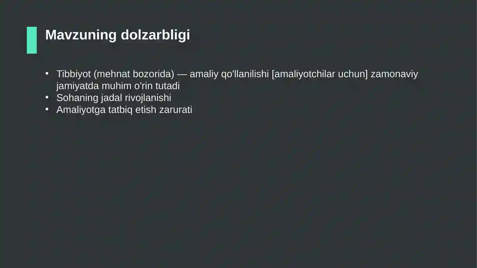 Tibbiyot (mehnat bozorida) — amaliy qo'llanilishi [amaliyotchilar uchun] 4