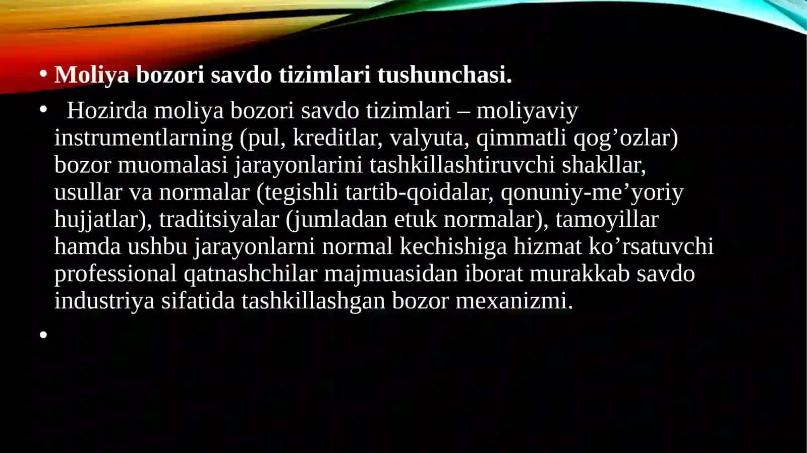 Moliyabozorining iqtisodiyotdagi roli 4