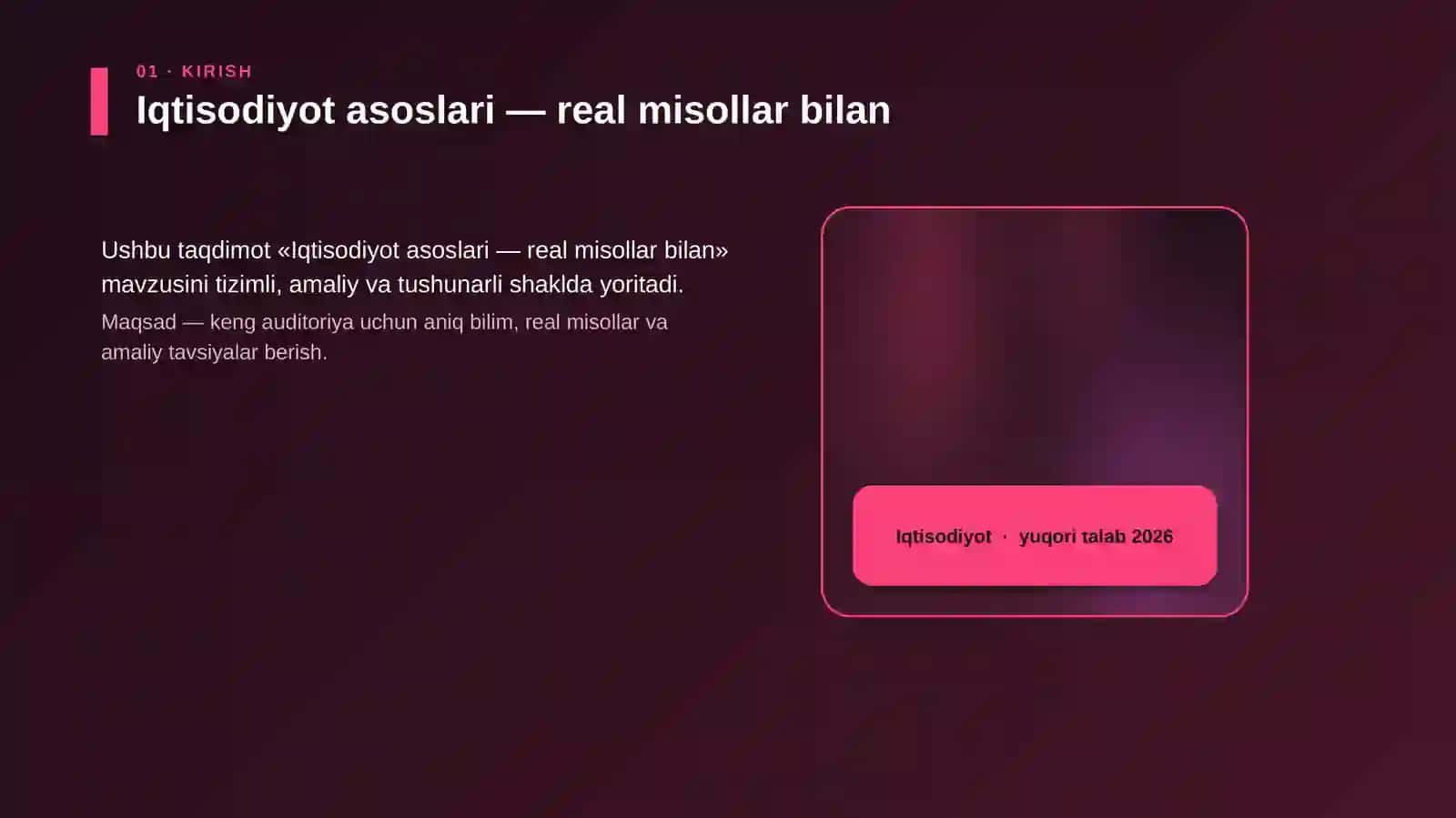 Iqtisodiyot asoslari — real misollar bilan 4