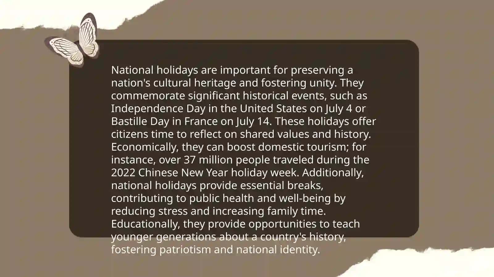 National holidays 4