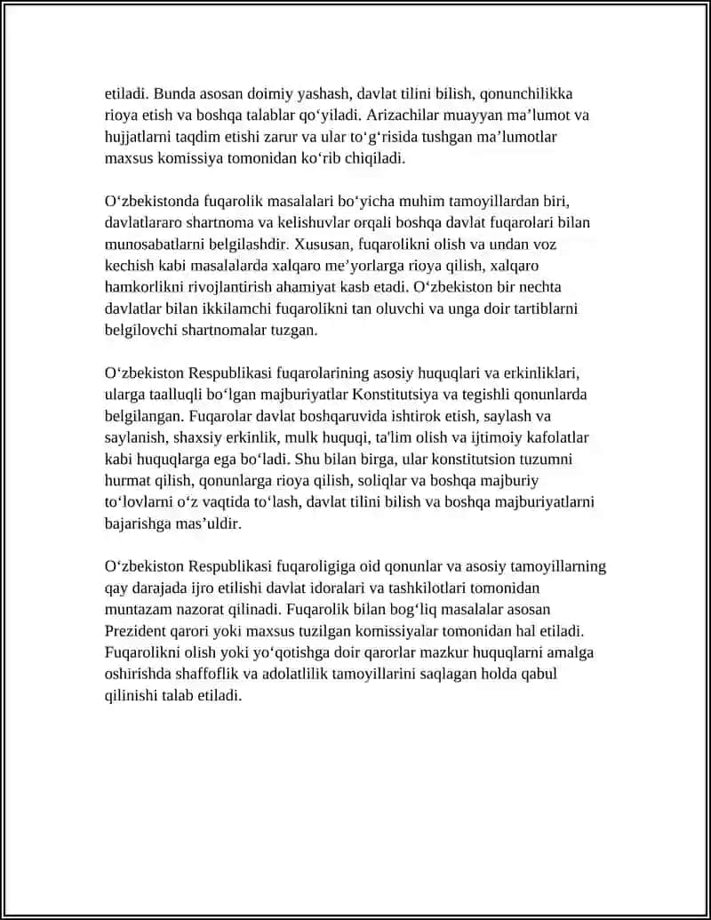 OʻZBEKISTON RESPUBLIKASI FUQAROLIGI 4