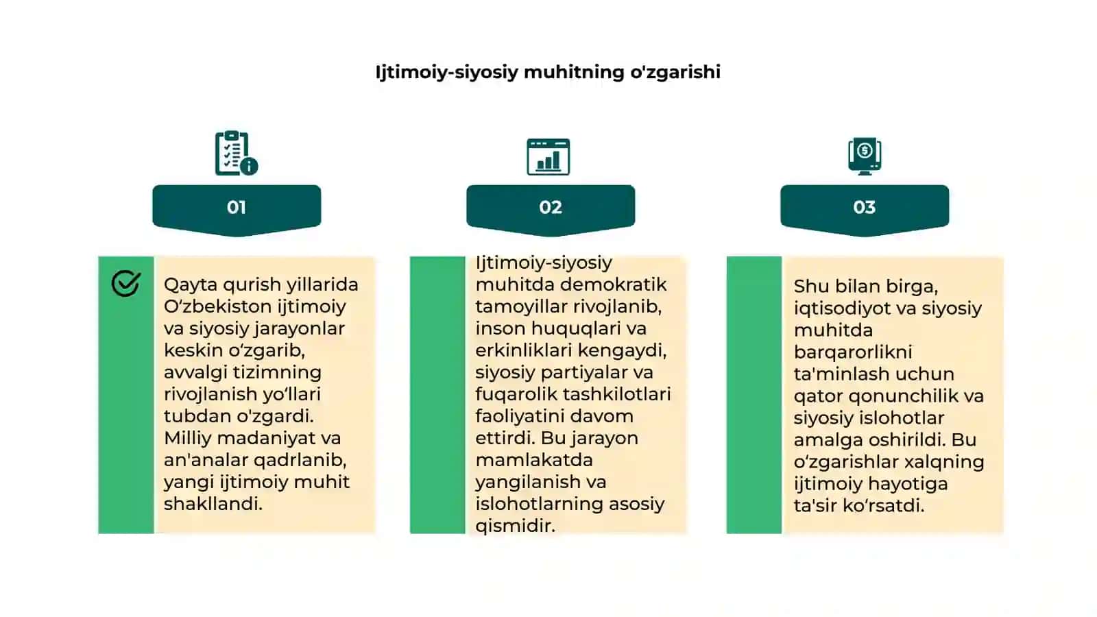 Qayta qurish yillarida Oʻzbekistonda ijtimoiy siyosiy jarayonlar 4
